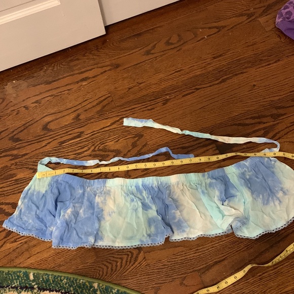Blue tie dye wrap around bandeau - Picture 2 of 5